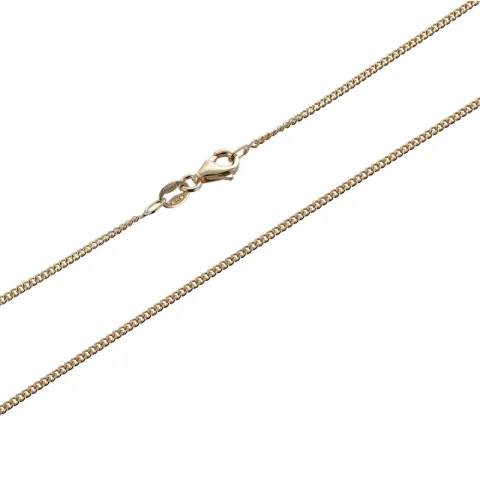 Karte Panzerhalskette aus vergoldetem Sterlingsilber 42 cm x 1,4 mm