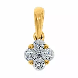 Diamantanhänger in 14 karat Gold 0,15 ct