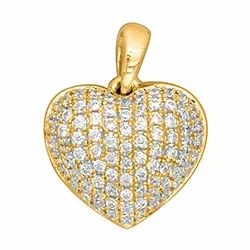 Trendy  Herz Diamantanhänger in 14 karat Gold 0,30 ct