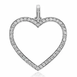 Herz Diamantanhänger in 14 karat Weißgold 0,23 ct