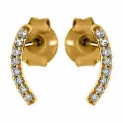 Diamant Ohrstecker in 14 Karat Gold mit Diamant 