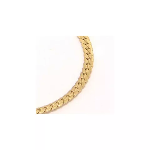 Victoriakette aus vergoldetem Sterlingsilber 42 cm x 2,2 mm