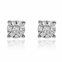 Diamant Ohrstecker in 14 Karat Weißgold mit Diamant