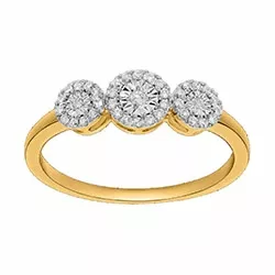 Diamant Gold Ring in 14 Karat Gold 0,15 ct