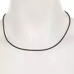 Halskette aus schwarz Gummi  x 2,0 mm