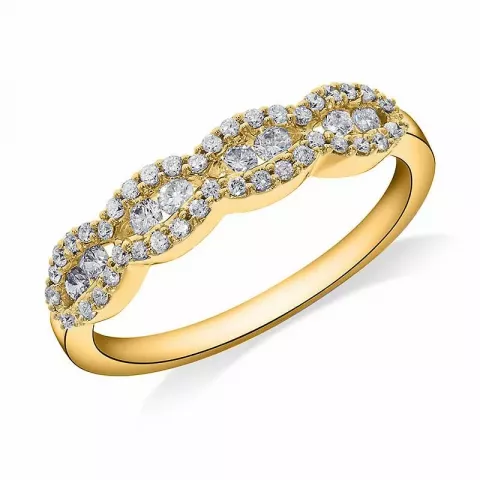 Fingerring diamant gold ring in 14 karat gold 0,43 ct