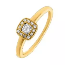 blauem Diamant Gold Ring in 14 Karat Gold 0,17 ct