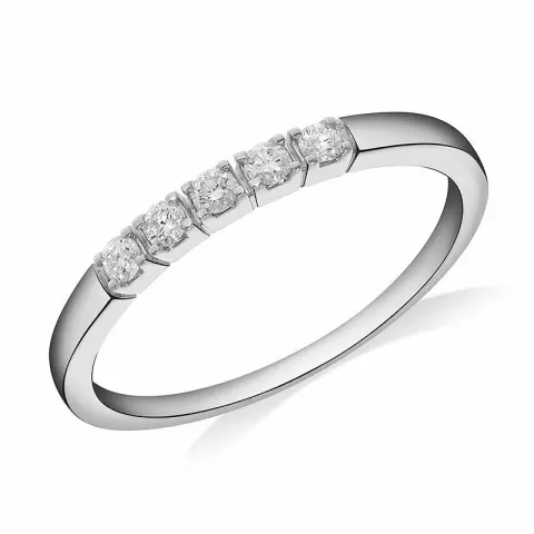 Diamant memoirering in 14 karat weißgold 0,15 ct