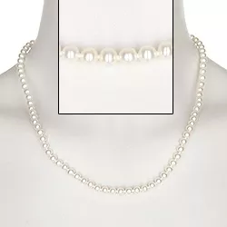 50 cm weißem Perlenhalsketten mit Süßwasserperle.