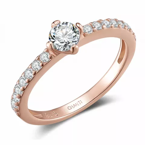 Eng Ring aus rosa beschichtetem Silber