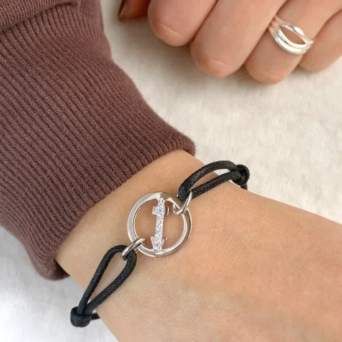 Schütze Sternzeichen Armband aus Leder und Anhänger aus Silber