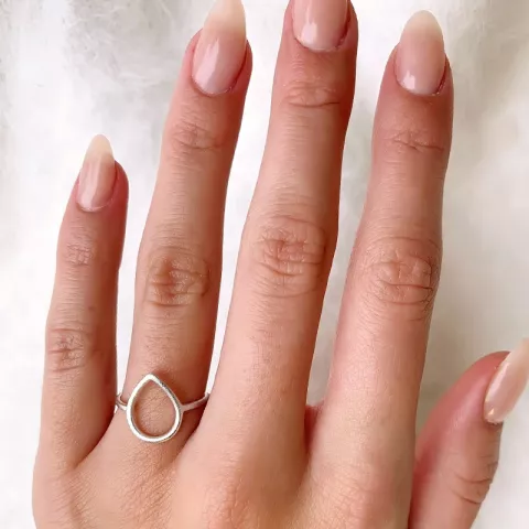 Tropfen Ring aus Silber