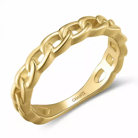 panzer Ring aus vergoldetem Sterlingsilber