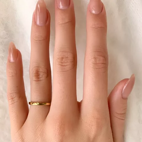Breit Simple Rings Ring aus vergoldetem Sterlingsilber