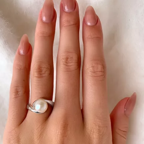 Perle Ring aus Silber