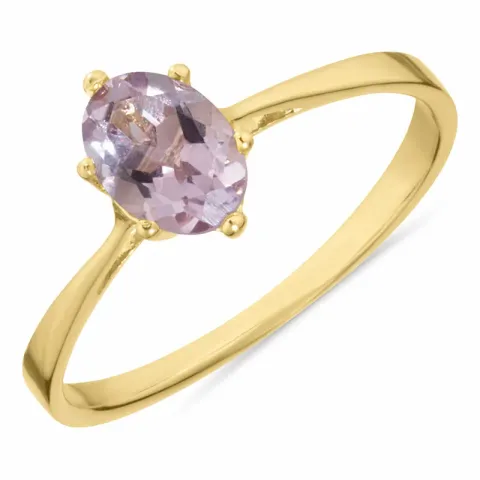 Violettem Amethyst Solitärring aus 8 Karat Gold