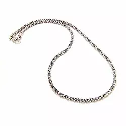 Halskette aus oxidiertem Sterlingsilber 45 cm x 2,03 mm