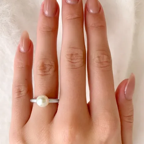 Perle Ring aus Silber