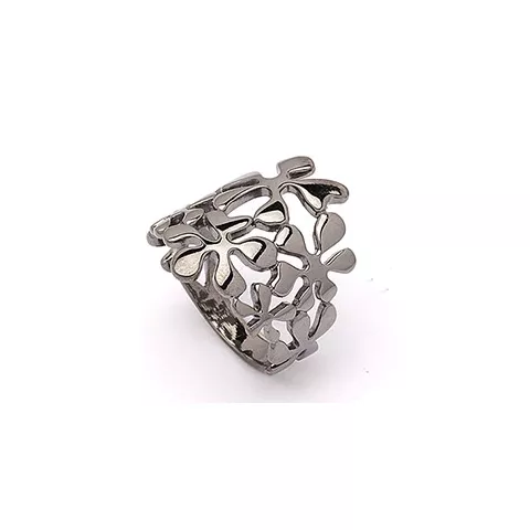 Fingerringe: Ring aus schwarzes rhodiniertes Silber