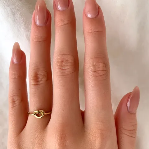 Knoten Ring aus vergoldetem Sterlingsilber