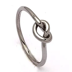 Knoten Ring aus schwarzes rhodiniertes Silber