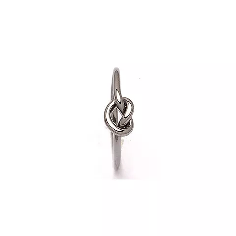 Knoten Ring aus schwarzes rhodiniertes Silber
