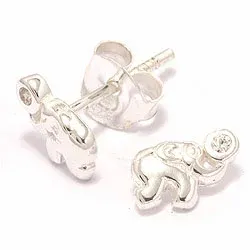 Elefant Ohrstecker in Silber