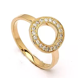 Kreis Ring aus vergoldetem Sterlingsilber