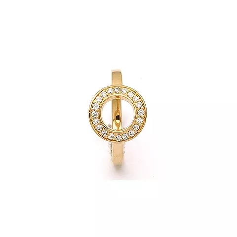 Kreis Ring aus vergoldetem Sterlingsilber
