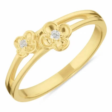 Blumen Ring aus 9 Karat Gold