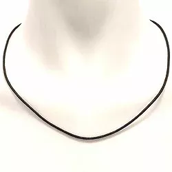 Halskette aus schwarz Baumwollschnur  x 1,7 mm