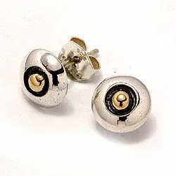 Ohrstecker in oxidiertem Sterlingsilber mit vergoldetem Sterlingsilber