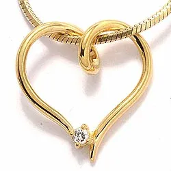 Herz Anhänger aus vergoldetem Sterlingsilber und Silber