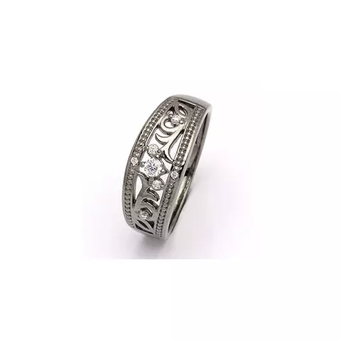 Ring aus schwarzes rhodiniertes Silber