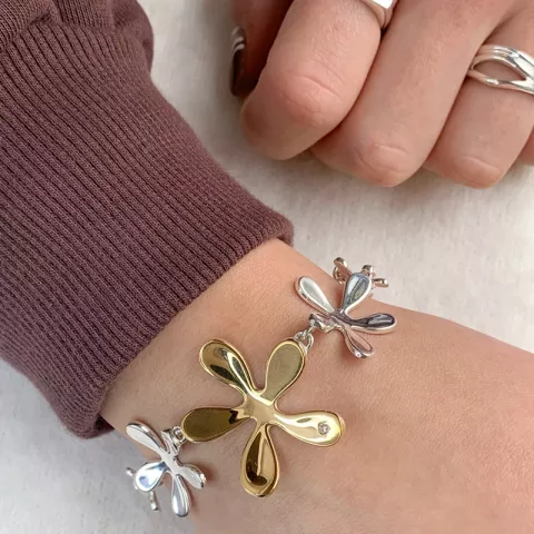 Blumen armband aus silber