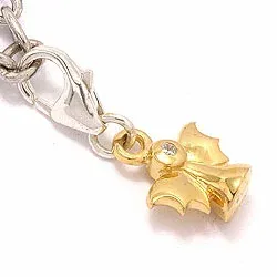 Engel Charm Anhänger aus vergoldetem Sterlingsilber