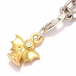 Engel Charm Anhänger aus vergoldetem Sterlingsilber