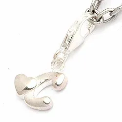 Buchstab c Charm Anhänger aus Silber