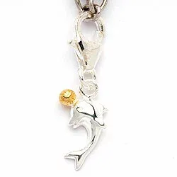 Delfin Charm Anhänger aus Silber mit vergoldetem Sterlingsilber