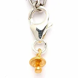 Schnuller Charm Anhänger aus Silber mit vergoldetem Sterlingsilber