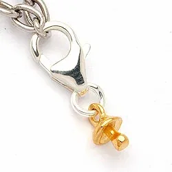 Schnuller Charm Anhänger aus Silber mit vergoldetem Sterlingsilber