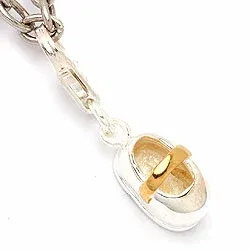 Schuh Charm Anhänger aus Silber mit vergoldetem Sterlingsilber