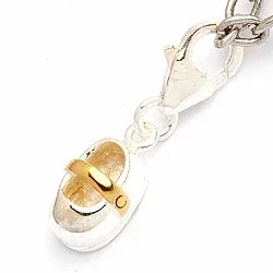 Schuh Charm Anhänger aus Silber mit vergoldetem Sterlingsilber