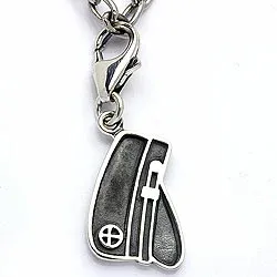 Studentenmütze Charm Anhänger aus oxidiertem Sterlingsilber