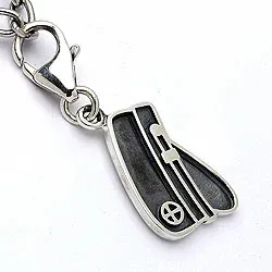 Studentenmütze Charm Anhänger aus oxidiertem Sterlingsilber