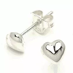 Preiswerten Herz Ohrringe in Silber