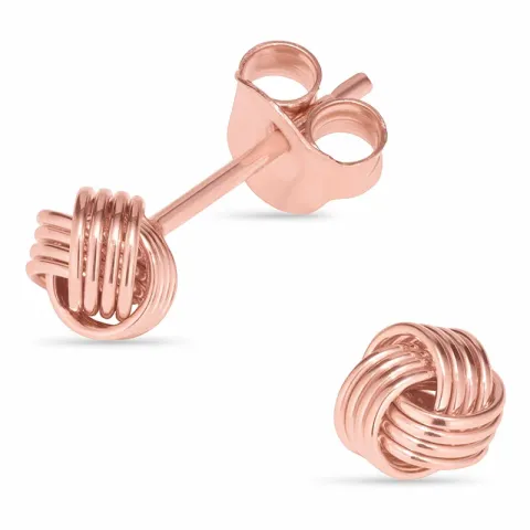 6 mm Kugel Ohrstecker in rosa beschichtetem Silber