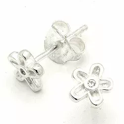 Kleinen Blumenohrringe in Silber