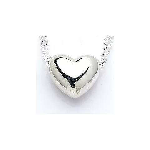 Herz Anhänger mit Halskette aus Silber