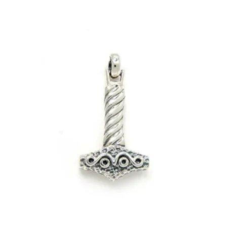 Thors Hammer Schmuck aus oxidiertem Sterlingsilber